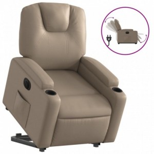 Elektromos cappuccino műbőr felállást segítő dönthető fotel