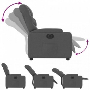 Fekete szövet elektromos dönthető fotel