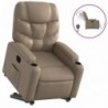 Elektromos kávészínű műbőr felállást segítő dönthető fotel