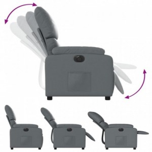 Szürke műbőr elektromos dönthető fotel
