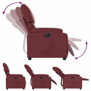 Bordó műbőr elektromos dönthető fotel