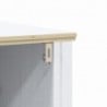 BERG háromrészes fehér tömör fenyőfa fürdőszobabútor-garnitúra