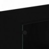 Fekete szerelt fa könyvespolc ajtóval 136 x 37 x 109 cm