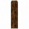 Füstös tölgy szerelt fa könyvespolc ajtókkal 136x37x142 cm