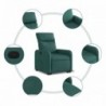 Sötétzöld szövet felállást segítő dönthető fotel