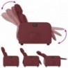 Bordó műbőr elektromos dönthető fotel
