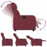 Bordó szövet elektromos dönthető fotel