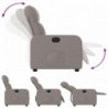 Tópszínű szövet elektromos dönthető fotel
