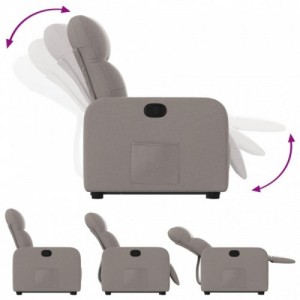 Tópszínű szövet felállást segítő dönthető fotel