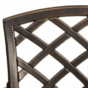6 db bronzszínű öntött alumínium kerti szék
