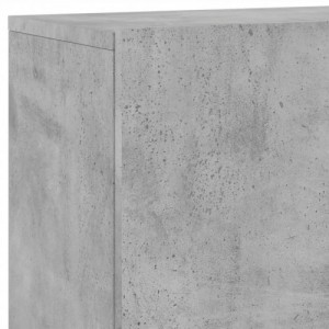 6 darab betonszürke szerelt fa fali TV-bútor