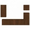 5 darab barna tölgyszínű szerelt fa TV-bútor
