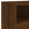 4 darab barna tölgyszínű szerelt fa falra szerelhető TV-bútor
