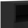 5 darab fekete szerelt fa fali TV-szekrény