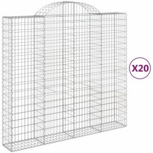 20 db íves horganyzott vas gabion kosár 200x50x180|200 cm