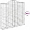 20 db íves horganyzott vas gabion kosár 200x50x180|200 cm