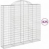 25 db íves horganyzott vas gabion kosár 200x50x180|200 cm