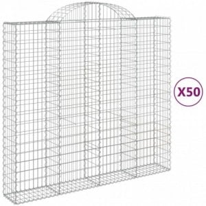 50 db íves horganyzott vas gabion kosár 200x50x180|200 cm