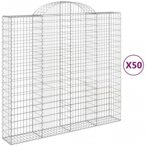 50 db íves horganyzott vas gabion kosár 200x50x180|200 cm