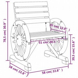 4 db tömör fenyőfa kerti szék