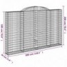 11 db íves horganyzott vas gabion kosár 300x30x180|200 cm