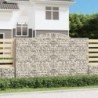 12 db íves horganyzott vas gabion kosár 300x50x180|200 cm