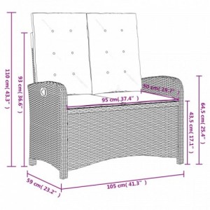 4 részes fekete polyrattan kerti étkezőszett párnákkal