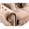 Luxus fotel, világosbarna Velvet szövet, ROMANO