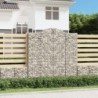 6 db íves horganyzott vas gabion kosár 200x30x200|220 cm