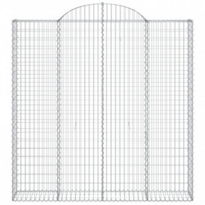 6 db íves horganyzott vas gabion kosár 200x30x200|220 cm