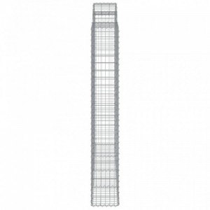 6 db íves horganyzott vas gabion kosár 200x30x200|220 cm