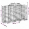 40 db íves horganyzott vas gabion kosár 200x50x120|140 cm