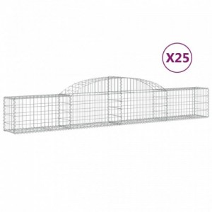 25 db íves horganyzott vas gabion kosár 300x30x40|60 cm