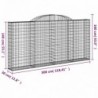 25 db íves horganyzott vas gabion kosár 300x30x140|160 cm