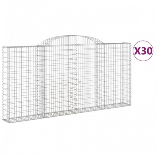 30 db íves horganyzott vas gabion kosár 300x30x140|160 cm