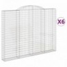 6 db íves horganyzott vas gabion kosár 300x30x220|240 cm