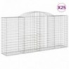 25 db íves horganyzott vas gabion kosár 300x50x140|160 cm