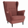 Füles fotel, vén rózsaszín|dió, RUFINO 3 NEW