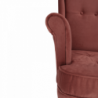 Füles fotel, vén rózsaszín|dió, RUFINO 3 NEW
