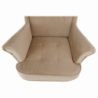 Füles fotel, arany-bézs|dió, RUFINO 3 NEW