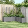 Világosszürke PP rácsos kerti ültetőláda 160 x 160 x 140 cm