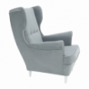 Füles fotel, világosszürke|fehér, RUFINO 3 NEW