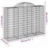 30 db íves horganyzott vas gabion kosár 200x50x140|160 cm