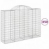 50 db íves horganyzott vas gabion kosár 200x50x140|160 cm