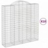 10 db íves horganyzott vas gabion kosár 200x50x200|220 cm