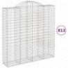 13 db íves horganyzott vas gabion kosár 200x50x200|220 cm