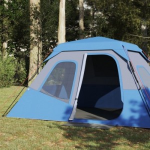 6 személyes kék gyorskioldó vízálló családi sátor