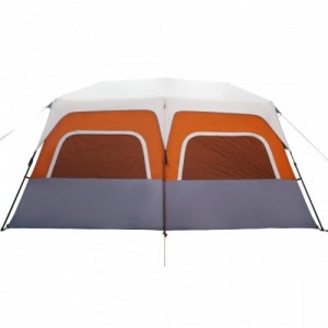 10 személyes szürke-narancs LED-es felugró családi sátor