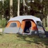 9 személyes szürke-narancs LED-es felugró családi sátor