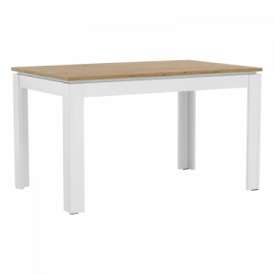 Kihúzható asztal, fehér|wotan tölgy 135-184x86 cm, VILGO
